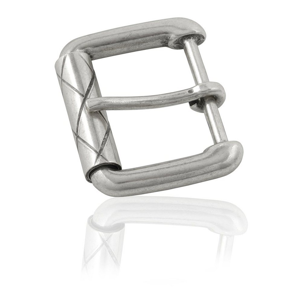 FREDERIC HERMANO Gürtelschnalle 35mm Metall Silber - Buckle Inverness - 325107520020 von FREDERIC HERMANO