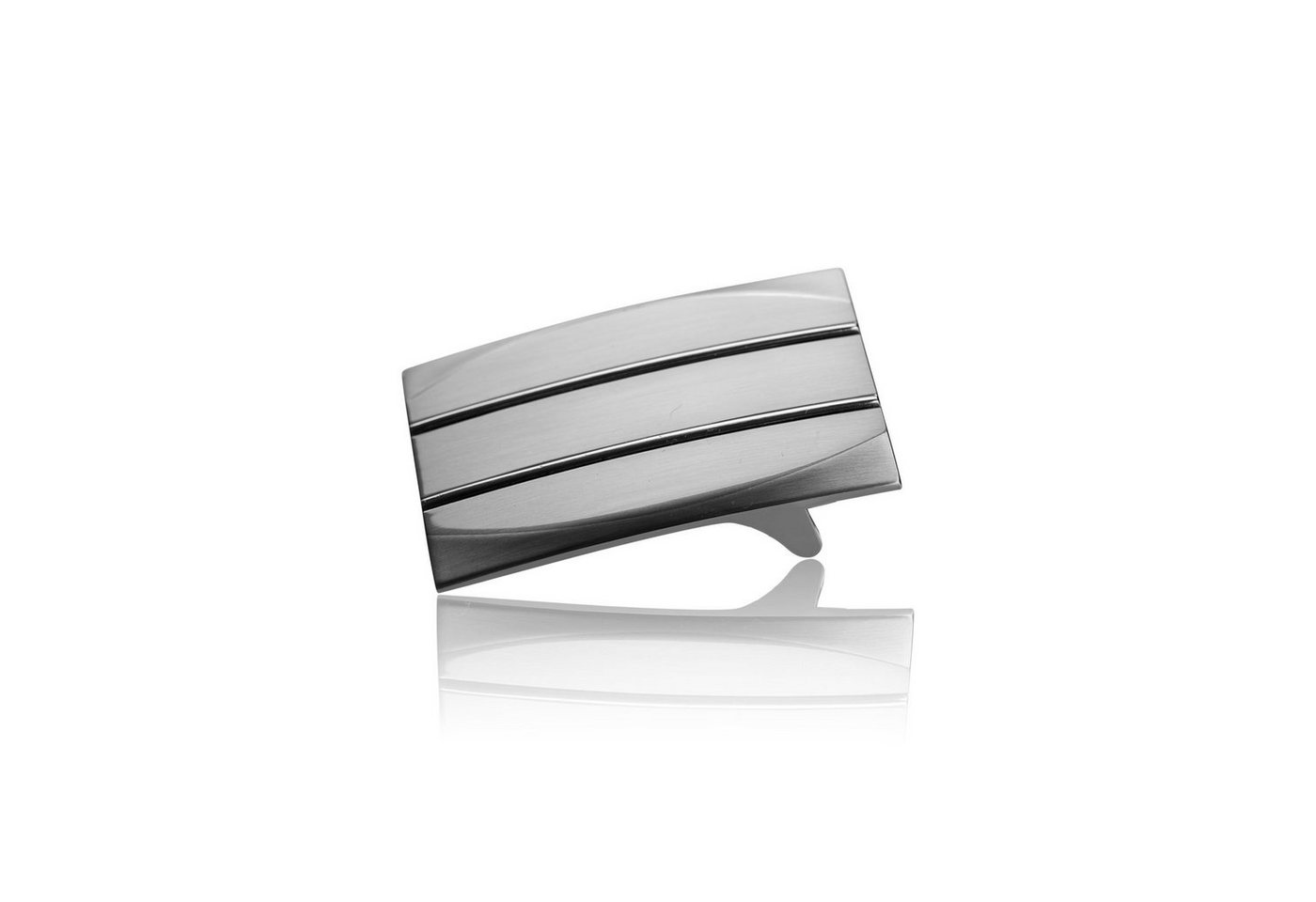 FREDERIC HERMANO Gürtelschnalle 35mm Zamak Silber - Buckle Lineo - 328807530020 von FREDERIC HERMANO