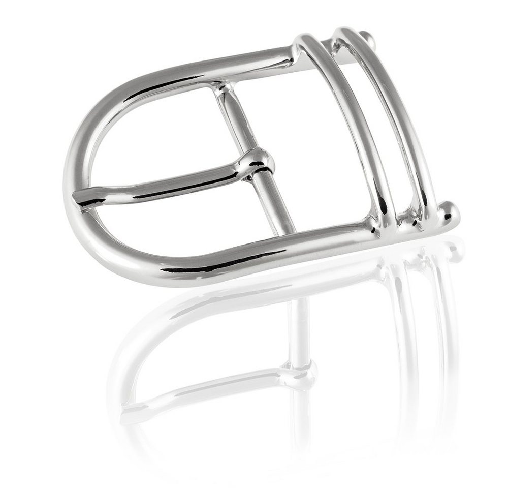 FREDERIC HERMANO Gürtelschnalle 40mm Zamak Silber - Buckle Step - 307107500020 von FREDERIC HERMANO