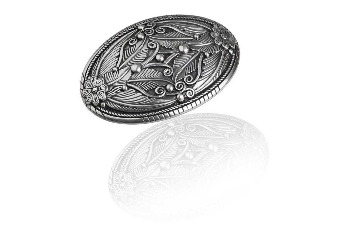 FREDERIC HERMANO Gürtelschnalle 40mm Zink Silber - Buckle Marseille - 334507520020 von FREDERIC HERMANO