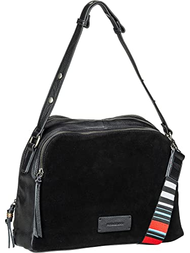 FREDsBRUDER Damen Schultertasche Alerassa schwarz/navy/weiß/hellrot One Size von FREDsBRUDER