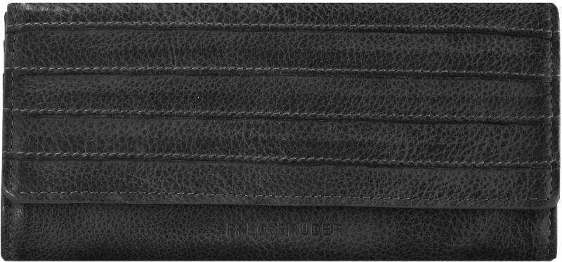 FREDsBRUDER - Fredsbruder Halb&Halb Damenlangbörse echt Leder black Schwarz von FREDsBRUDER