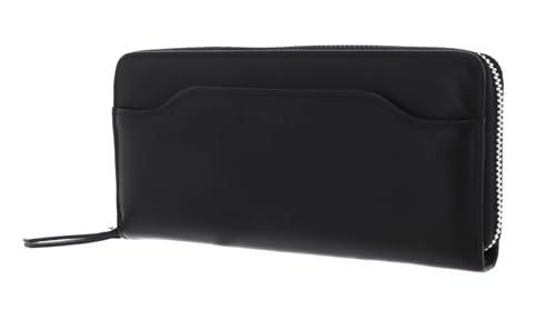 FREDsBRUDER Damen Geldbörse Modern Smooth Black Baumwolle 2 credit card pockets 6 sections Reißverschluss von FREDsBRUDER
