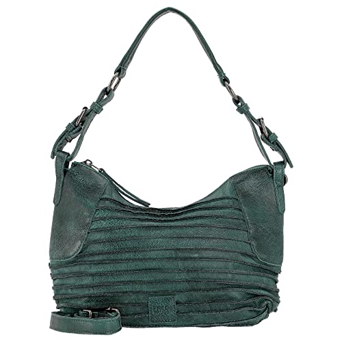 FREDsBRUDER Riffel Fectors Midi Hobo - Schultertasche 33 cm emerald von FREDsBRUDER