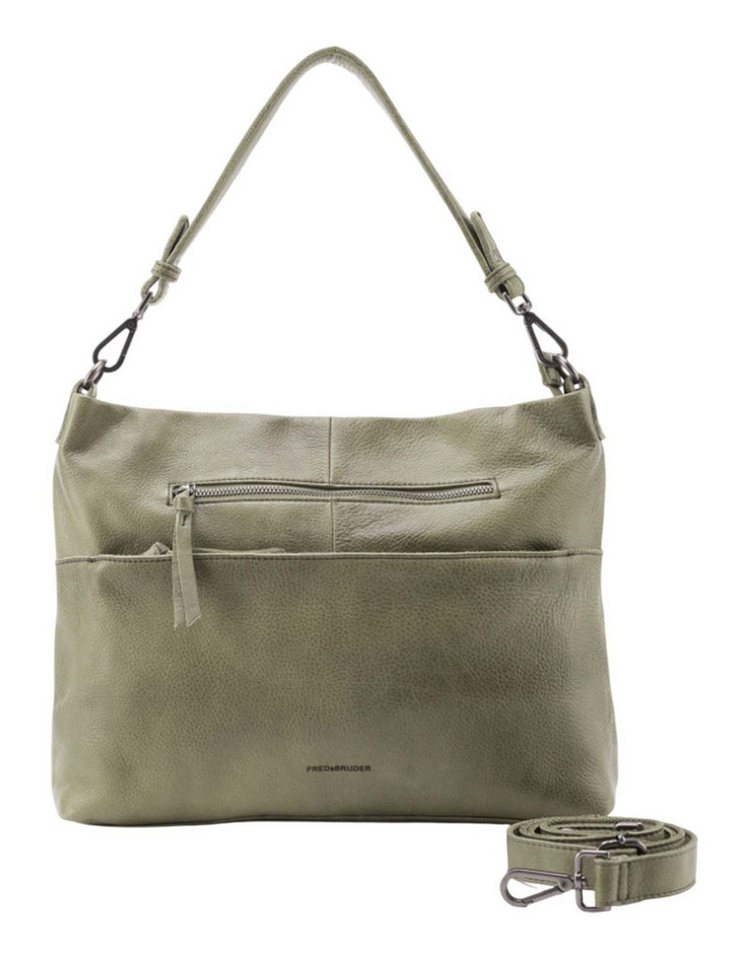 FREDsBRUDER Schultertasche Hobo With Front Zipper, aus echtem Leder von FREDsBRUDER