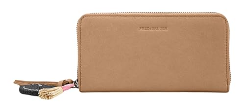 FREDsBRUDER Take A Smile Ziparound Wallet Milk Coffee von FREDsBRUDER