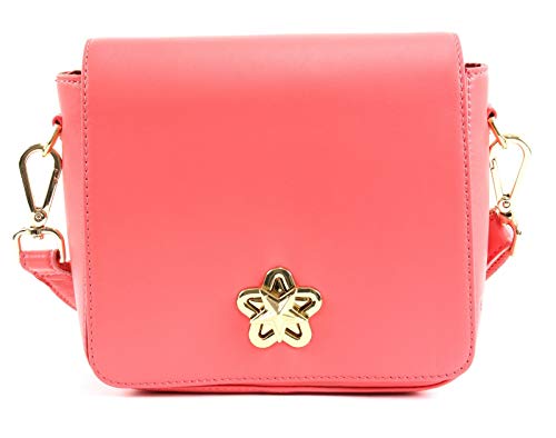 FREDsBRUDER Twinkle Ledertasche Handtasche Umhängetasche - 18x18x8cm (B x H x T) (coral) von FREDsBRUDER