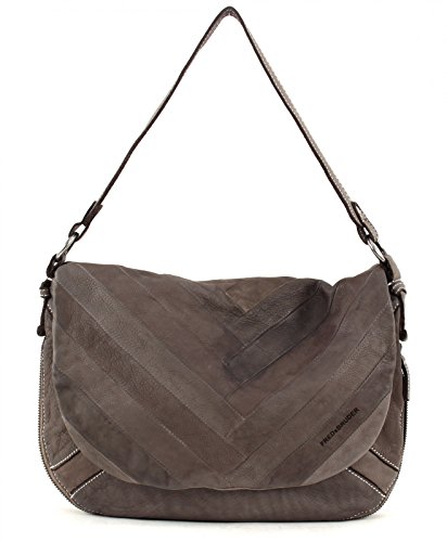 FREDsBRUDER Vision Umhängetasche Satchel aus weichem Vintage Leder (32 x 27 x 5 cm), Farben:Grau (Grey Marble) von FREDsBRUDER