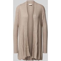 FREE/QUENT Strickjacke in Ripp-Optik Modell 'CLAUDISSE' in Beige Melange, Größe XXL von FREE/QUENT