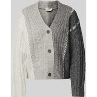 FREE/QUENT Cropped Strickjacke mit Knopfleiste Modell 'HELEN' in Mittelgrau, Größe L FREE/QUENT Cropped Strickjacke mit Knopfleiste Modell 'HELEN' in Mittelgrau, Größe L von FREE/QUENT