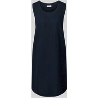 FREE/QUENT Knielanges Leinenkleid mit Rundhalsausschnitt Modell 'LAVA' in Marine, Größe XS von FREE/QUENT