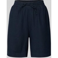 FREE/QUENT Relaxed Fit Leinenbermudas mit Tunnelzug Modell 'Lava' in Dunkelblau, Größe S von FREE/QUENT