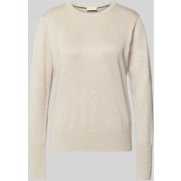 FREE/QUENT Strickpullover mit Rundhalsausschnitt Modell 'KATIE' in Beige, Größe XXL von FREE/QUENT