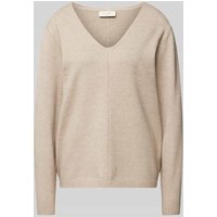 FREE/QUENT Strickpullover mit V-Ausschnitt Modell 'Claura' in Taupe Melange, Größe M FREE/QUENT Strickpullover mit V-Ausschnitt Modell 'Claura' in Taupe Melange, Größe M von FREE/QUENT