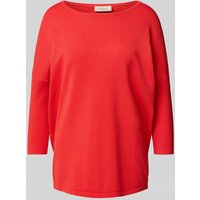 FREE/QUENT Strickshirt aus Viskose-Mix mit Rundhalsausschnitt Modell 'JONE' in Hellrot, Größe XXL von FREE/QUENT
