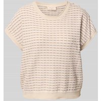 FREE/QUENT Strickshirt mit Rundhalsausschnitt Modell 'DODO' in Taupe, Größe L von FREE/QUENT