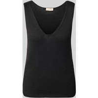 FREE/QUENT Stricktop mit V-Ausschnitt Modell 'Grscaliva' in Black, Größe M von FREE/QUENT