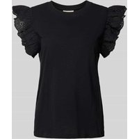 FREE/QUENT T-Shirt in unifarbenem Design Modell 'Azing' in Black, Größe XL von FREE/QUENT
