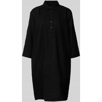 FREE/QUENT Knielanges Hemdblusenkleid aus Viskose Modell 'Laluna' in Black, Größe M von FREE/QUENT