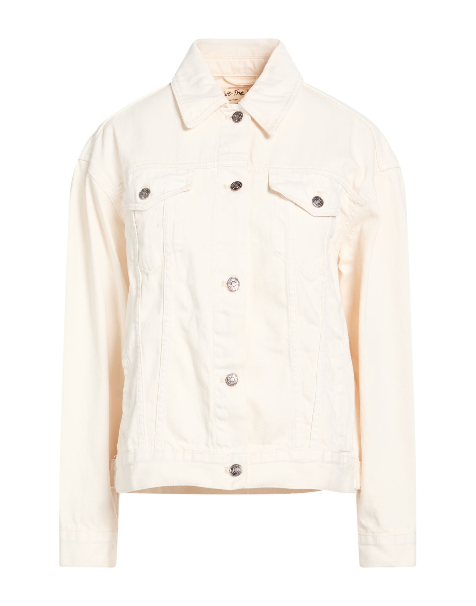 FREE PEOPLE Jeansjacke/-mantel Damen Elfenbein von FREE PEOPLE