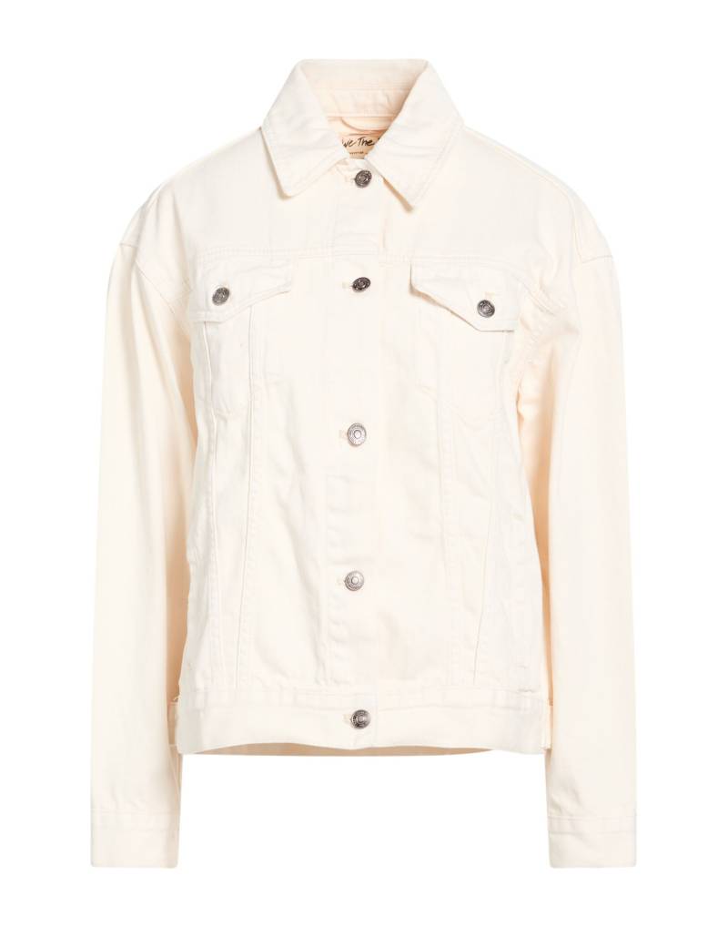 FREE PEOPLE Jeansjacke/-mantel Damen Elfenbein von FREE PEOPLE