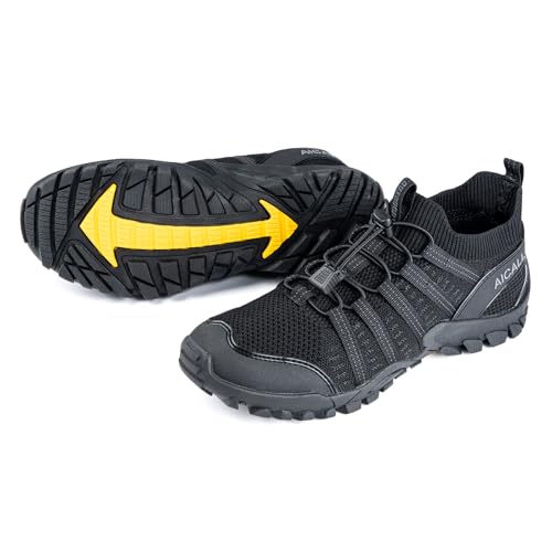 FREE SOLDIER AICALL Herren Wasserschuhe Schnell Trocken Barfuß Aqua Schuhe Strand Wandern Wandern Bootfahren Wasser Sport（Schwarz EU44） von FREE SOLDIER