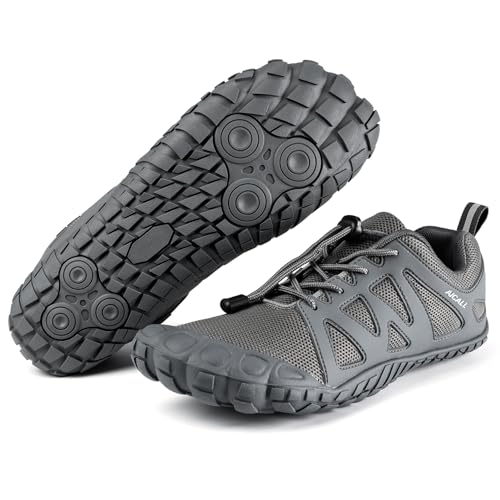 FREE SOLDIER AICALL Herren leichte, schnell trocknende Aqua-Wasserschuhe, athletische Sport-Wanderschuhe, Strand, Schwimmen(Grau,EU42) von FREE SOLDIER
