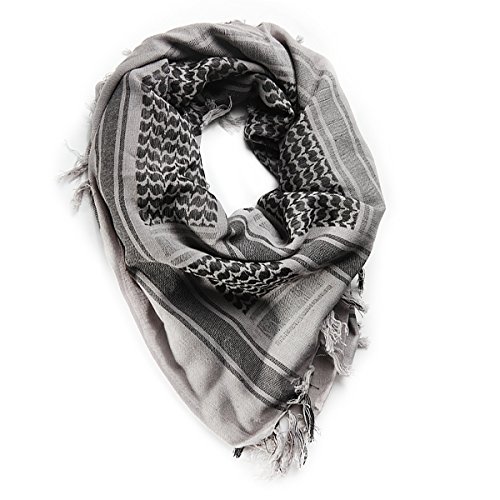 FREE SOLDIER Halstuch/Kopftuch Shemagh,100% Baumwolle Pali-Tuch Schals Unisex,Grau,110 * 110cm FREE SOLDIER Halstuch/Kopftuch Shemagh,100% Baumwolle Pali-Tuch Schals Unisex,Grau,110 * 110cm von FREE SOLDIER