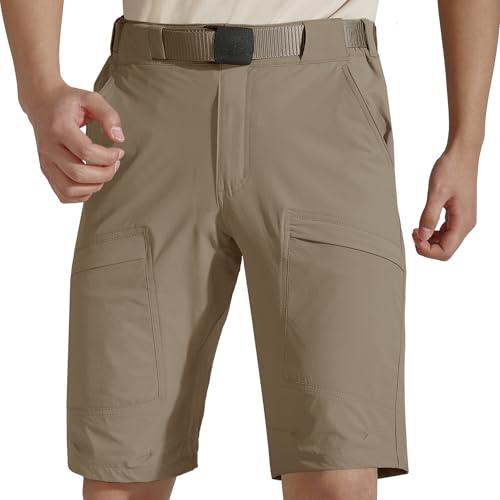 FREE SOLDIER Kurze Hosen Herren Cargo Wander Shorts mit Gürtel Leichte Schnelltrocknende Sommer Shorts mit Mehreren Taschen für Casual Work Golf FREE SOLDIER Kurze Hosen Herren Cargo Wander Shorts mit Gürtel Leichte Schnelltrocknende Sommer Shorts mit Mehreren Taschen für Casual Work Golf von FREE SOLDIER