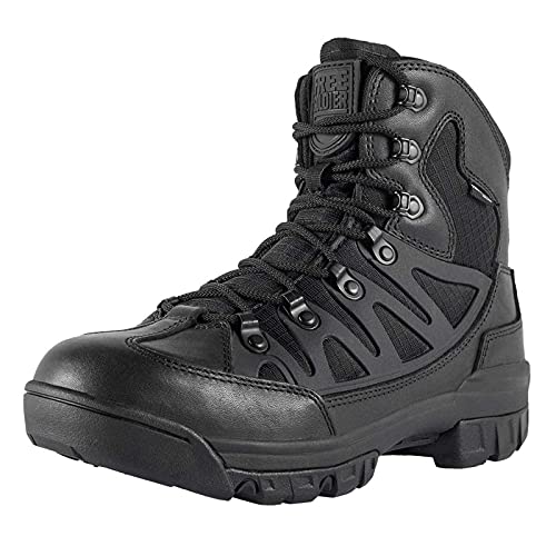 FREE SOLDIER Herren Stiefel Atmungsaktiv Outdoor Wanderschuhe(Schwarzes Leder,41) von FREE SOLDIER