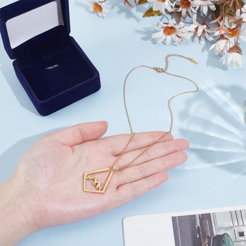 FREEBLOSS 17.91'' goldene Ringhalter Halskette Halskette Mit Verlobungsring Und Rautenanhänger Im Bergdesign Für Die Hochzeit Ringhalter Halsketten Für Frauen Titan Stahl FREEBLOSS 17.91'' goldene Ringhalter Halskette Halskette Mit Verlobungsring Und Rautenanhänger Im Bergdesign Für Die Hochzeit Ringhalter Halsketten Für Frauen Titan Stahl von FREEBLOSS