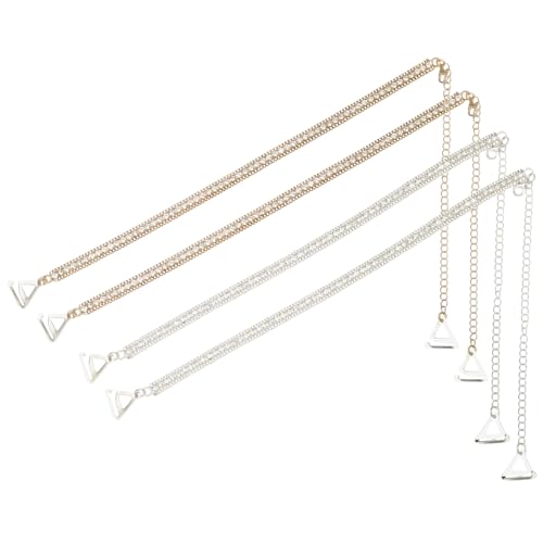 FREEBLOSS 2 Paar Strass Schultergurte Dekorativer BH Träger Brautkleid Hochzeitskleid BH Schulterkette Für Frauen Gold Silbern Silberfarbig von FREEBLOSS