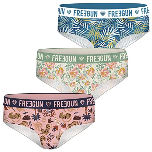 FREEGUN 3 Boxershorts aus Baumwolle für Damen, Savanne, 42 von FREEGUN