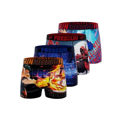 FREEGUN Boxer Homme Heroes, Herren Hosen, Atmungsaktiv und Ultra-weich (4er Pack), Größe XL von FREEGUN