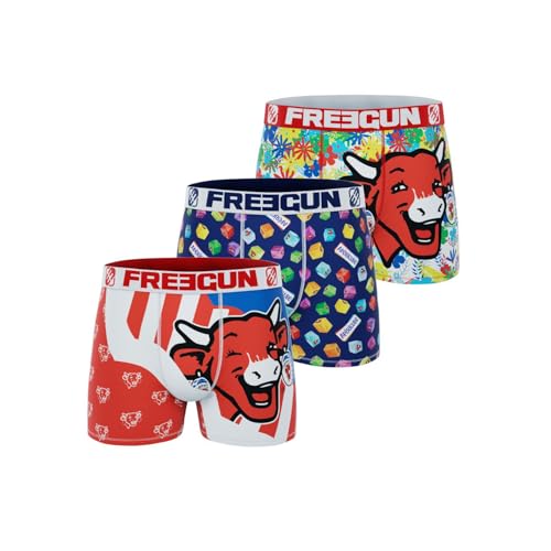 FREEGUN Boxer Homme Vache Qui Rit, Original und Authentische Herren Boxershorts (3er Pack), Größe XL von FREEGUN
