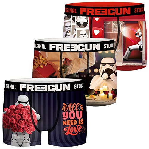 FREEGUN Boxershorts für Herren, Stormtrooper Valentinstag, 3er-Pack (02), M von FREEGUN