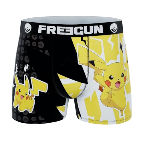 FREEGUN Boxershorts für Jungen, Pokemon, Pikachu Verrückter Blitz, 14-16 Jahre von FREEGUN