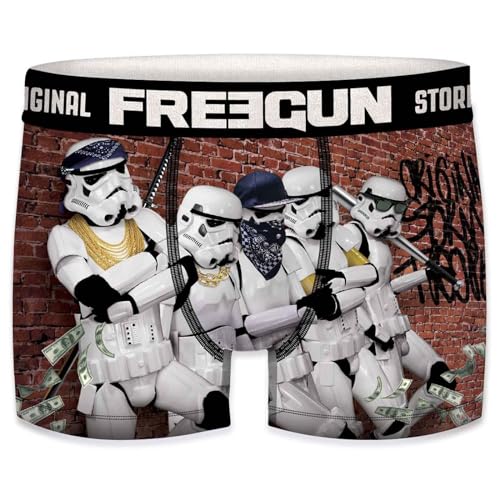 FREEGUN Calecon Herren Boxershorts Mikrofaser Stormtrooper, Gangstatrooper, M von FREEGUN