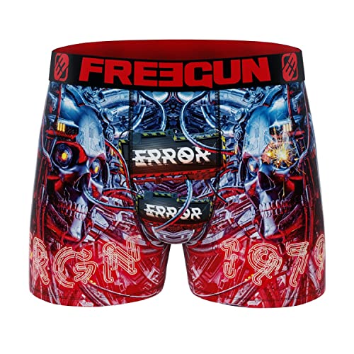 FREEGUN Cyber Punk Skulls Herren-Boxershorts, blau, L von FREEGUN