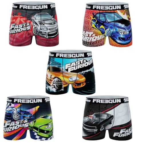 FREEGUN Fast & Furious Herren-Boxershorts (M, 5er-Pack FAF1), 5er-Pack Faf1, M von FREEGUN