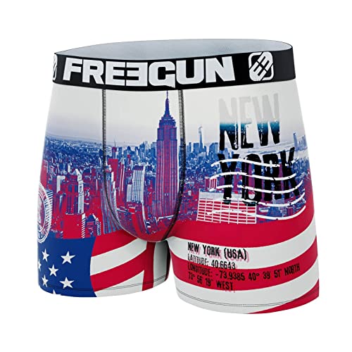 FREEGUN Herren-Boxershorts, Flagge USA, A25., M von FREEGUN