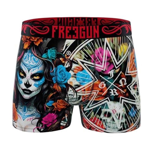 FREEGUN Herren-Boxershorts, Mikrofaser, Totenkopfmotiv, Juan76, L von FREEGUN