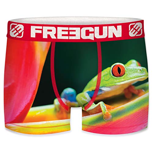 FREEGUN Herren Boxershorts, Wildlife-Edition 14 Verschiedene MEGA-Designs (Frosch, L/6/50) von FREEGUN