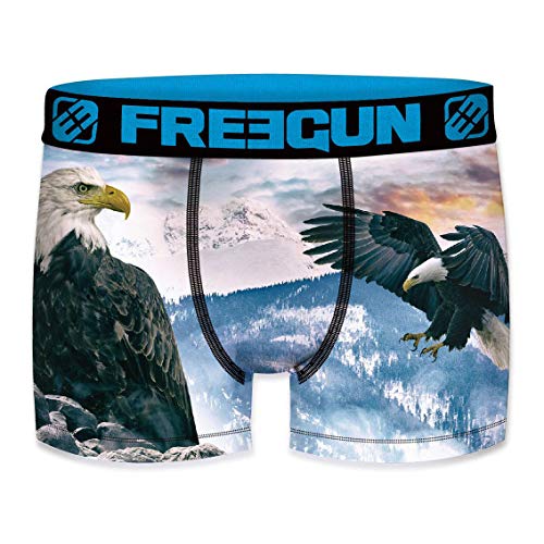 FREEGUN Herren Boxershorts, Wildlife-Edition 20 Verschiedene MEGA-Designs (Adler, L/6/50) von FREEGUN