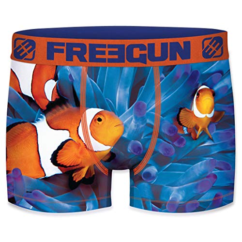 FREEGUN Herren Boxershorts, Wildlife-Edition 20 Verschiedene MEGA-Designs (Clown Fisch, M/5/48) von FREEGUN