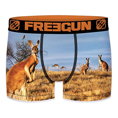 FREEGUN Herren Boxershorts, Wildlife-Edition 20 Verschiedene MEGA-Designs (Känguruh, L/6/50) von FREEGUN