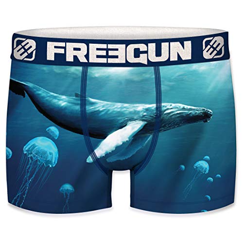 FREEGUN Herren Boxershorts, Wildlife-Edition 20 Verschiedene MEGA-Designs (Wal, XL/7/52) von FREEGUN