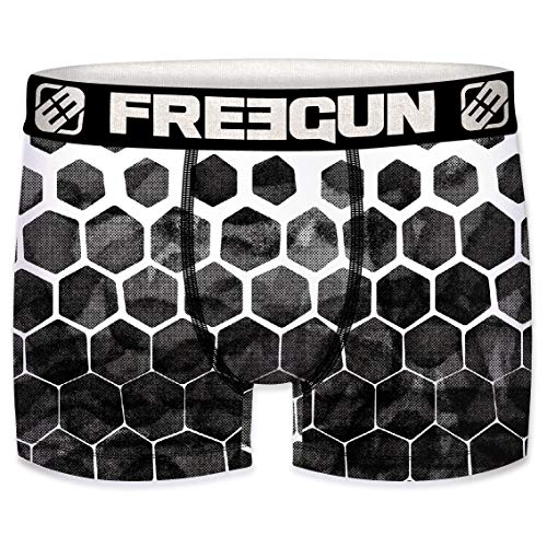 FREEGUN Herren Boxershorts, Wildlife-Edition 30x Verschiedene MEGA-Designs (Hexagon, XL/7/52) von FREEGUN