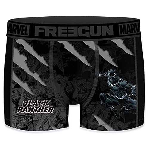 FREEGUN Herren-Boxershorts Marvel Avengers Black Panther, Black 02 Aktiv Sport, S von FREEGUN