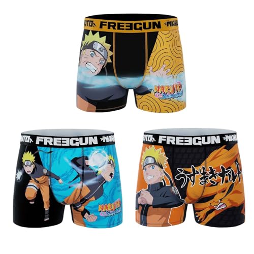 FREEGUN Herren-Boxershorts Naruto, Naruto Ns6 3er-Pack, L von FREEGUN